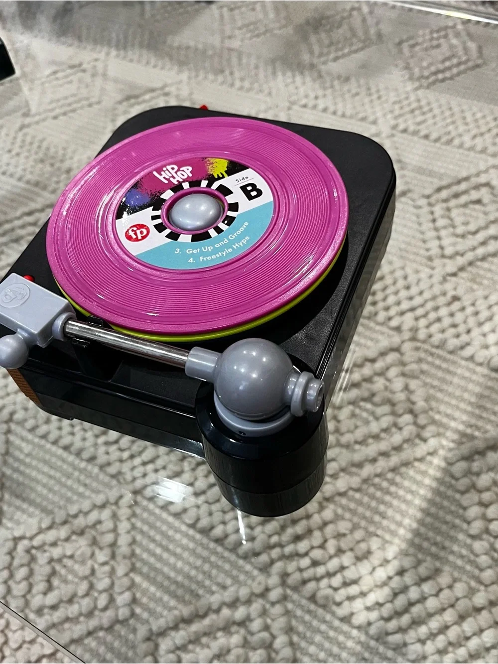 Fisher price rockin record player toy records working! Works! Music
